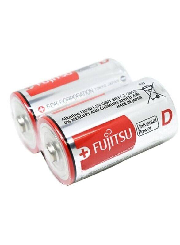 

Fujitsu 1.5V Alkaline Universal Power Batteries Set, 2 Pieces, D2 LR20, Multicolour