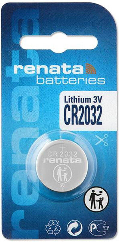 

Renata CR2032 Lithium 3V Battery, 1 Pieces, Silver