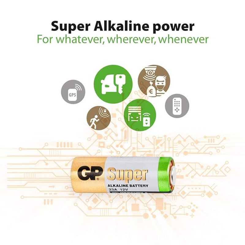 GP 23A Super High Voltage 12V Alkaline Batteries - 5 Pieces
