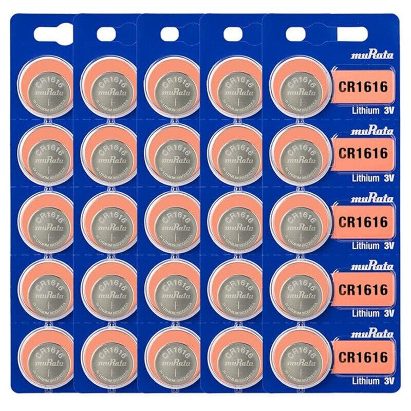 

Murata CR1616 Lithium 3V Japan Batteries - 25 Pieces