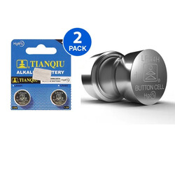 Tianqiu AG13/ LR44H/ 357A Hg0% 1.5V Alkaline Batteries - 2 Pieces