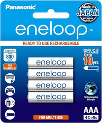 Panasonic Eneloop (AAA) 4-Cells 800mAh Rechargeable Batteries