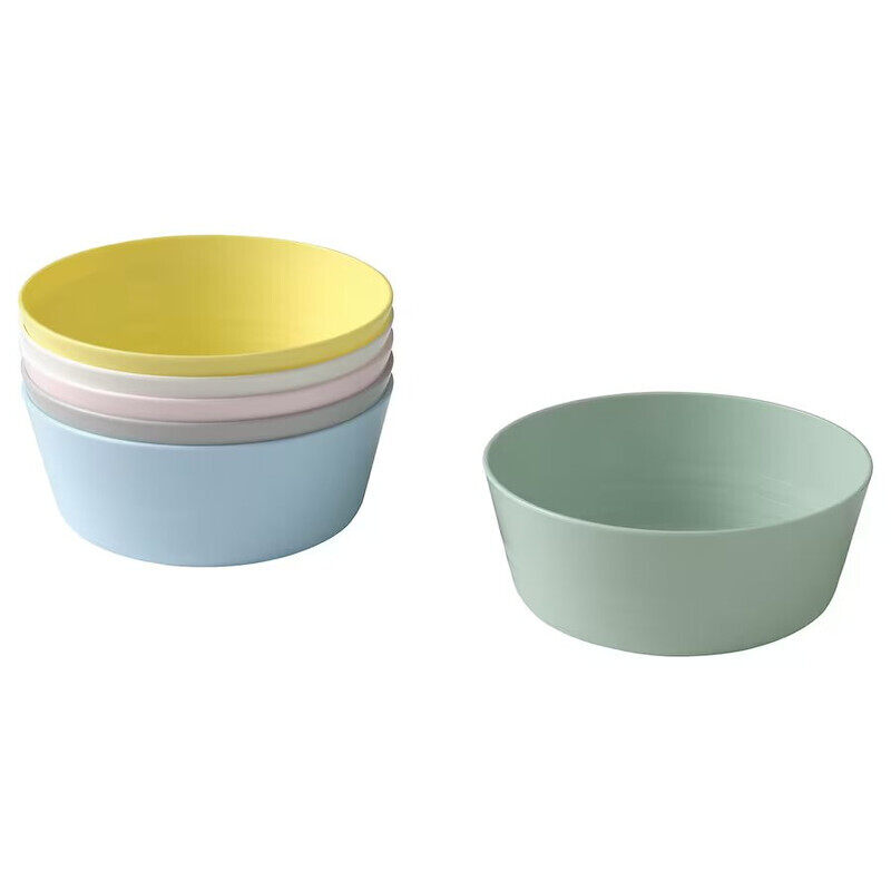 

Ikea Kalas Plastic Bowls Mixed Colours - 6 Pieces