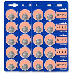 Murata CR1216 Lithium 3V Japan Batteries - 20 Pieces