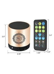 Quran Speaker with 18 Reciters + 15 Translations Gold Bluetooth Speaker, Rose Gold/Black