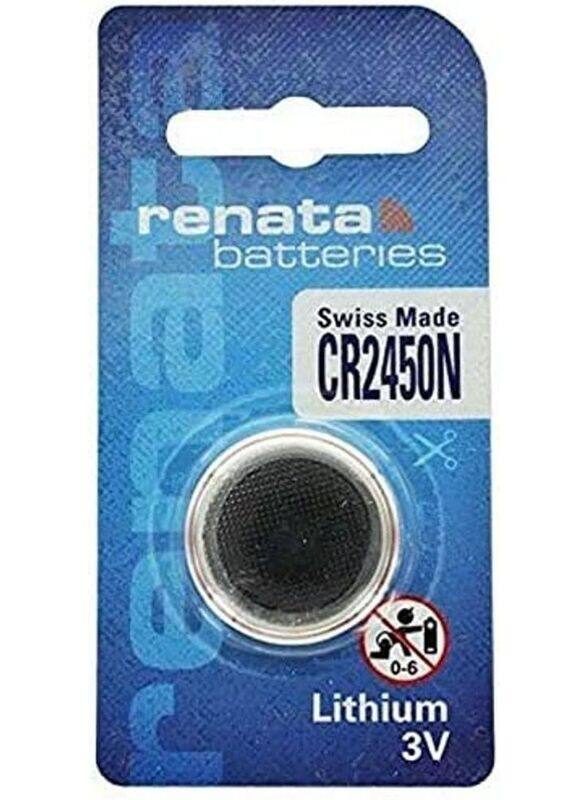 Renata Swiss Made Lithium 3V Battery, CR2450N, Silver