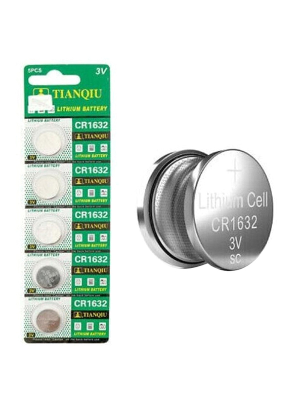 

Tianqiu CR1632 3V Lithium Batteries, 5 Pieces, Silver