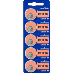 Murata CR1220 Lithium 3V Japan Batteries - 5 Pieces