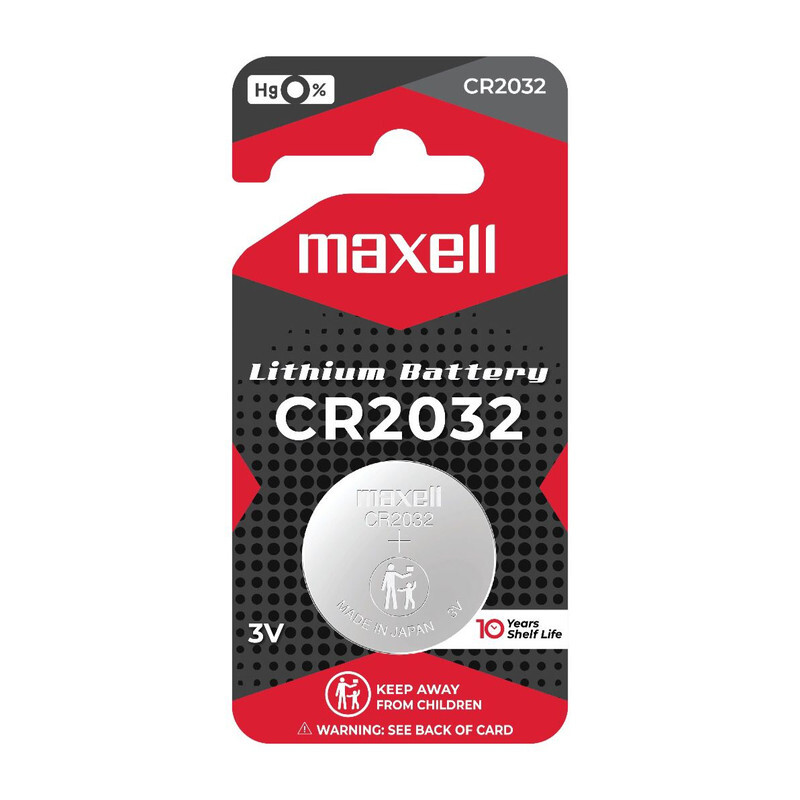 Maxell CR2032 Lithium 3V Japan Battery - One Piece