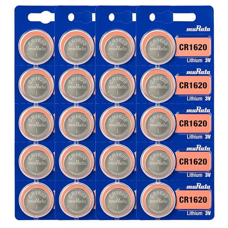 Murata CR1620 Lithium 3V Japan Batteries - 20 Pieces