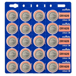 Murata CR1620 Lithium 3V Japan Batteries - 20 Pieces