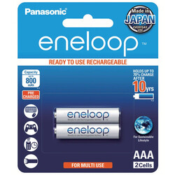 Panasonic Eneloop (AAA) 2-Cells 800mAh Rechargeable Batteries