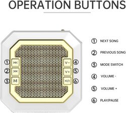 Equantu QB-303 Touch Lamp Azan Clock Qur'an Cube Speaker, Touch/Remote/Bluetooth /Phone Application Control