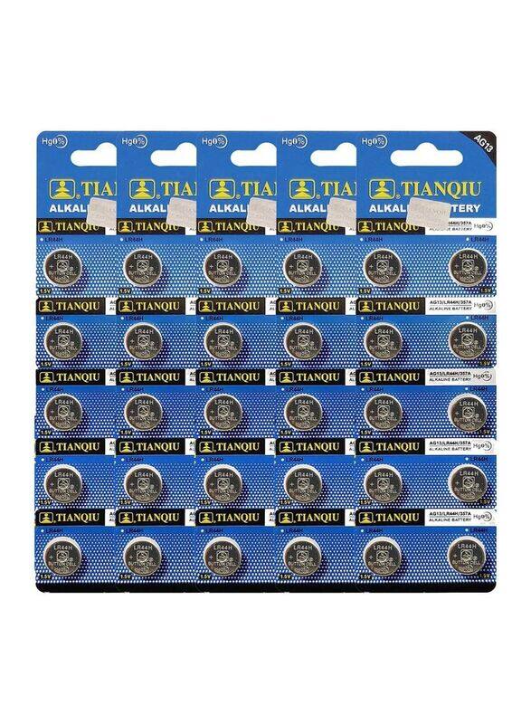 

Tianqiu LR44H 1.5V Alkaline Batteries, 50 Pieces, Silver