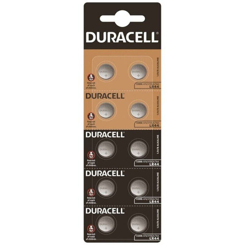 

Duracell AG13 LR44 (A76) Alkaline 1.5V Batteries - 10 Pieces