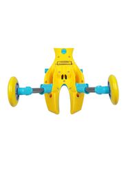 Foldable Ride On Toy 3 Wheels Kids Scooter, Yellow/Blue