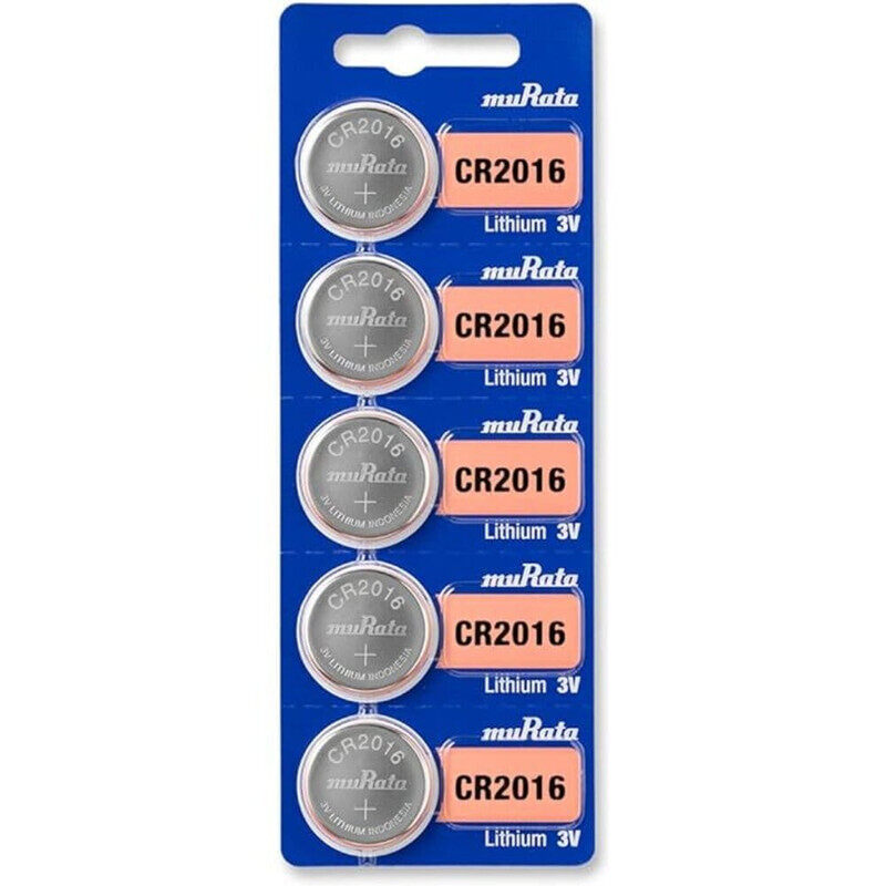 Murata CR2016 Lithium 3V Indonesia Batteries - 5 Pieces