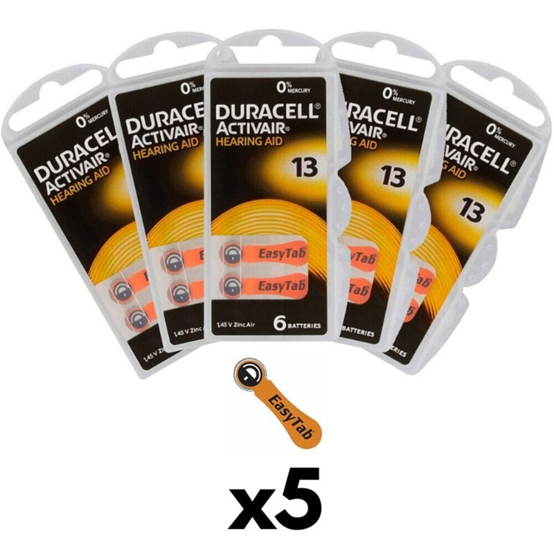 Duracell 30-Pieces (Size 13) Activair Zinc Air 1.45V Hearing Aid Batteries
