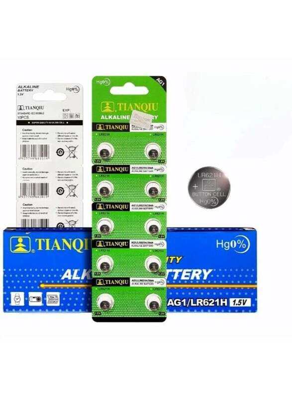 

Tianqiu AG1 1.5V Alkaline Batteries, LR621H/ 364A, 200 Pieces, Silver