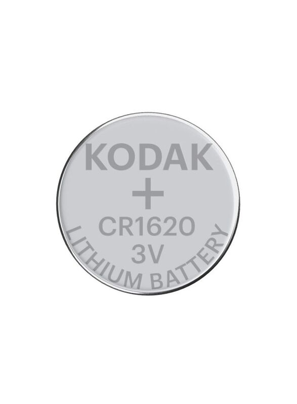 Kodak Max Lithium 3V Batteries Set, 5 Pieces CR1620, Silver
