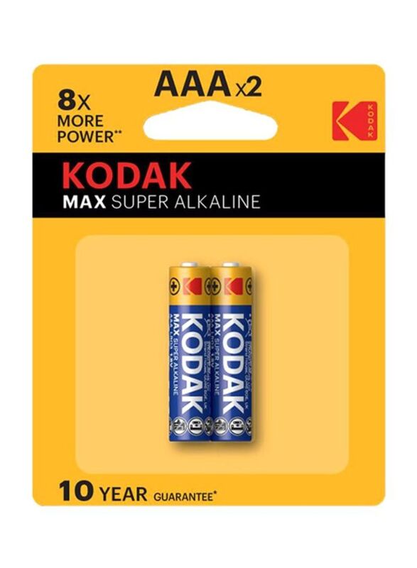 Kodak Max Super Alkaline Batteries, 2 Pieces, Multicolour