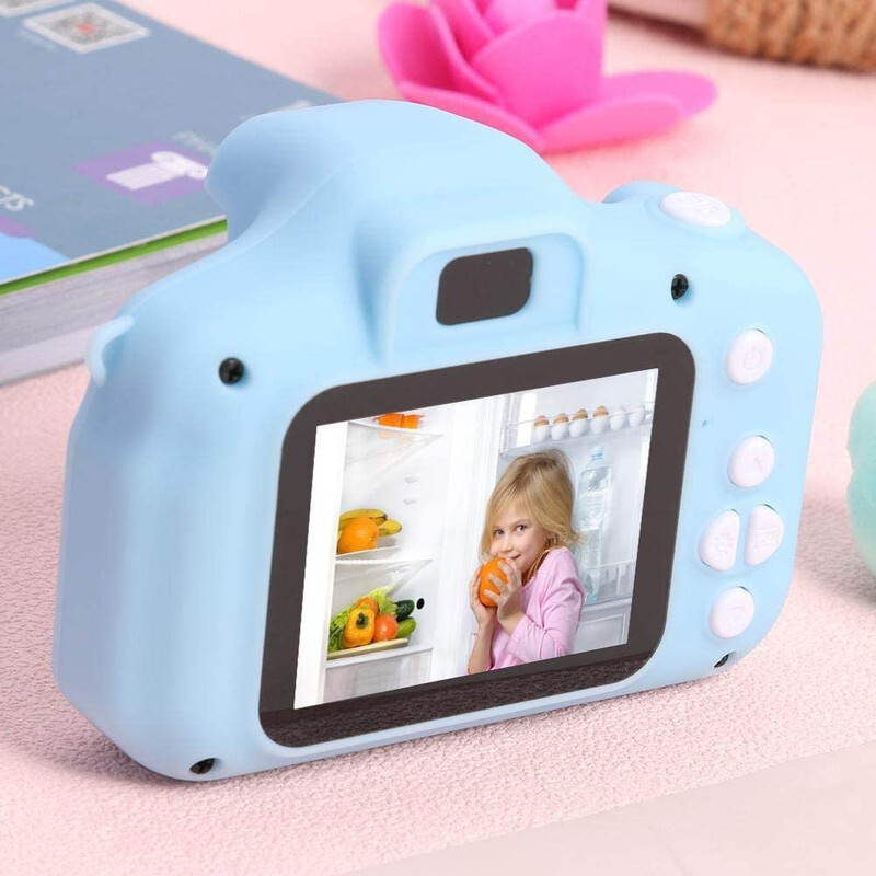 Mini Rechargeable 2.0 Inches (1080P) Photo/Video Camera For Kids,Suitable For Ages 3+ (Light Blue) - 8GB Memory Card Included