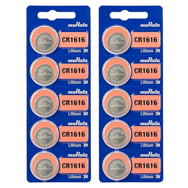 Murata CR1616 Lithium 3V Japan Batteries - 10 Pieces