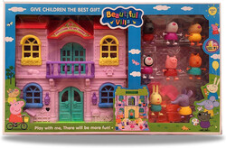 Beautiful Villa House With 8 Figures Playset For Kids Ages 3+