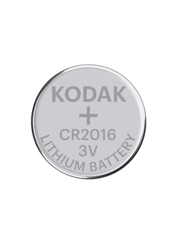 Kodak CR2016 Max Lithium 3V Batteries, 5 Pieces, Silver