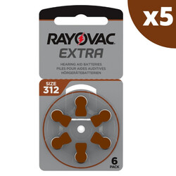 Rayovac Extra 30-Pieces (Size 312) Zinc Air 1.45V Hearing Aid Batteries