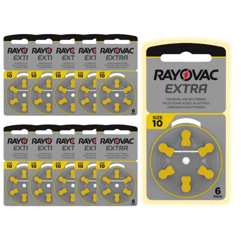 

Rayovac Extra 60-Pieces (Size 10) Zinc Air 1.45V Hearing Aid Batteries