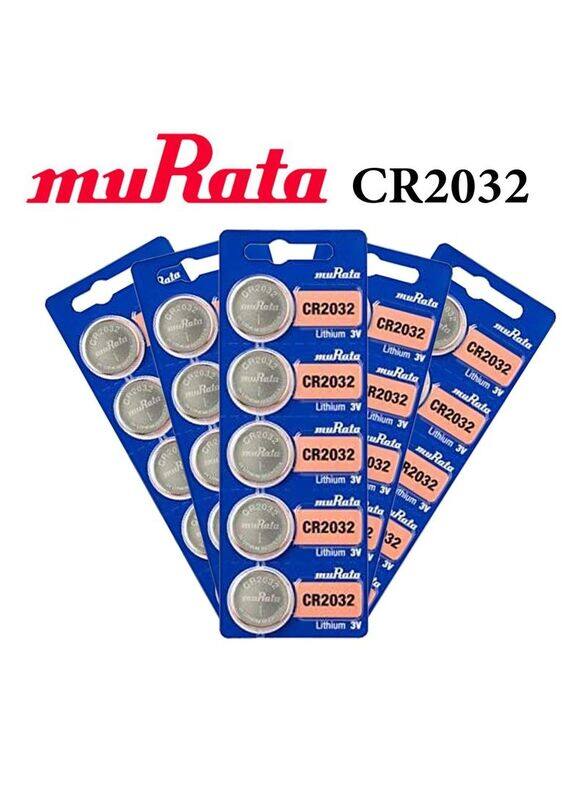 

Murata Lithium 3V Indonesia Batteries, CR2032, 25 Pieces, Silver