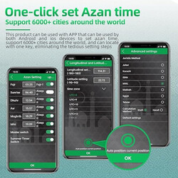 Equantu Azan Clock Quran Speaker, Islamic Table Athan/Azan/Prayer Clock, Wooden Quran Speaker, Bluetooth/Remote/Phone Application Control/8GB (SQ-600)