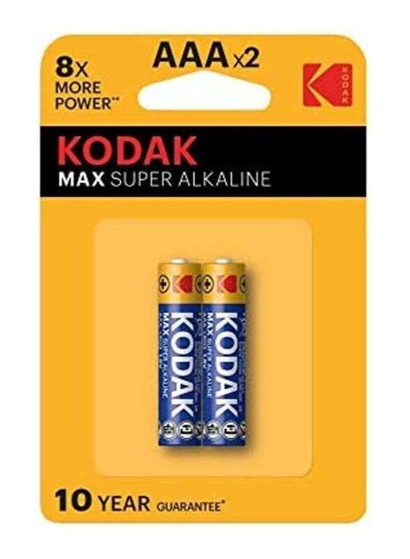 Kodak Max Super AAAx2 1.5V Alkaline Batteries, 5 Cards, 10 Batteries, Blue