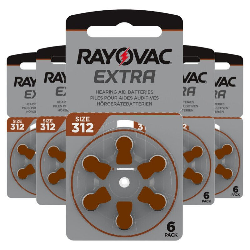 Rayovac Extra 30-Pieces (Size 312) Zinc Air 1.45V Hearing Aid Batteries