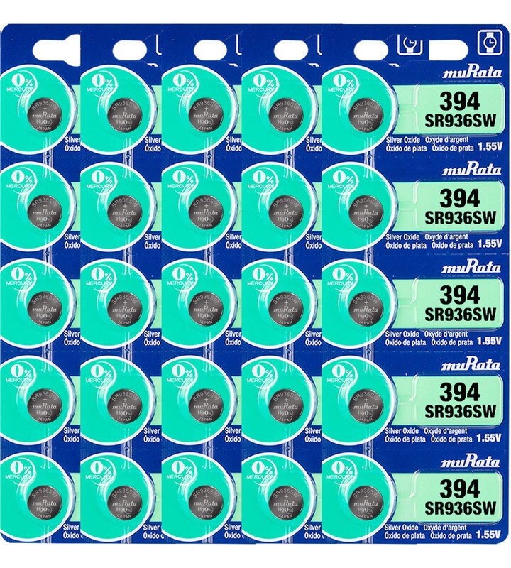 Murata SR936SW (394) Silver Oxide 1.55V (muRata) Japan Batteries - 25 Pieces