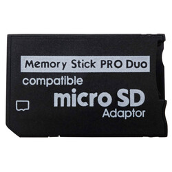 PSP Memory Stick Adapter, Micro SD to Memory Stick PRO DUO MagicGate Card For Playstation Portable, Camera, Handycam