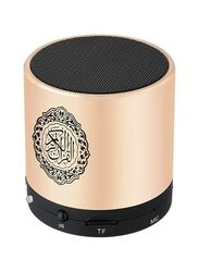 Quran Speaker with 18 Reciters + 15 Translations Gold Bluetooth Speaker, Rose Gold/Black