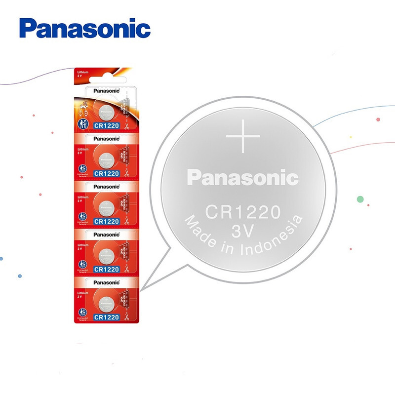 Panasonic CR1220 Lithium 3V Indonesia Batteries - 5 Pieces