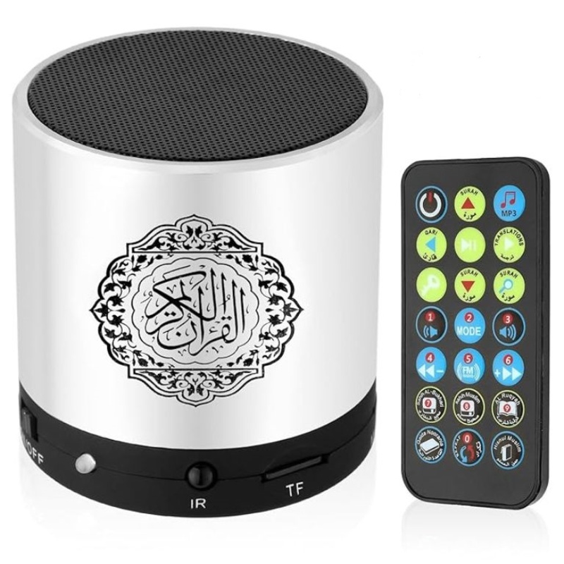 Darul Qalam Portable Qur'an Speaker With 16 Reciters and 16 Translations (Silver)