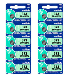 Murata SR916SW (373) Silver Oxide 1.55V (muRata) Japan Batteries - 10 Pieces