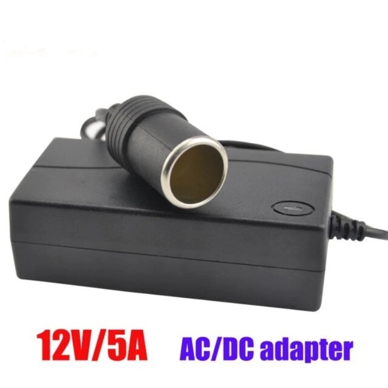AC to DC 12V Power Converter, 5V Multifunctional Car Lighter Adapter, Suitable For Car Devices and Electronics Products Under 50W