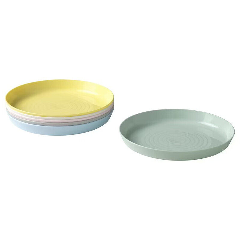 

Ikea Kalas Plastic Plates Mixed Colours - 6 Pieces