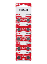 Maxell 10-Pieces (189) LR1130 AG10 Alkaline Button Cell Hg 0% 1.5V Batteries