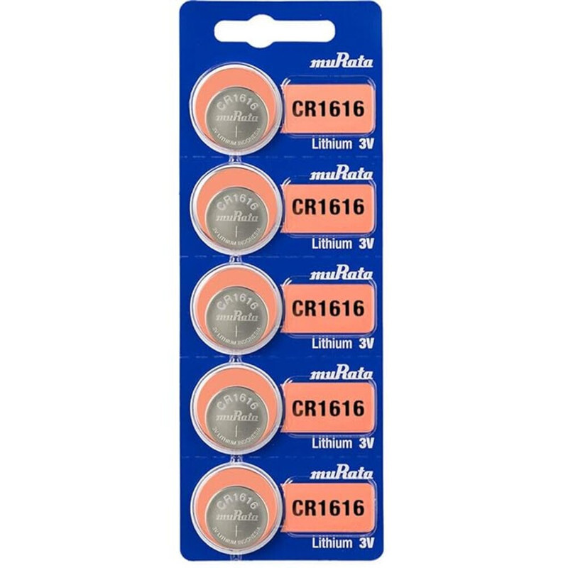 Murata CR1616 Lithium 3V Japan Batteries - 5 Pieces