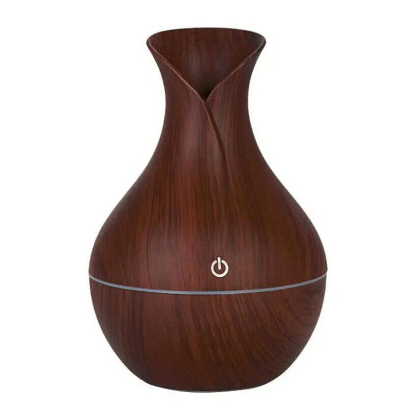 

Generic Ultrasonic Aroma Wood Grain Vase Shape Air Humidifier - 130ML (Dark Brown)