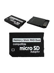 Memory Stick Pro Duo Compatible Micro SD PSP Adaptor Suitable For PSP Camera Handycam, Black