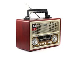 Kemai MD-1800BT Vintage Style Wooden FM Radio With AM/FM/SW 3 Band DSP Radio With Bluetooth/USB/SD/TF Card Slot