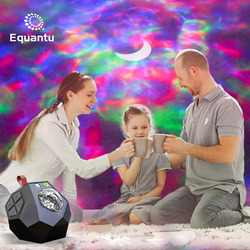 Equantu Portable Starry Speaker Lamp Galaxy Projector, Black