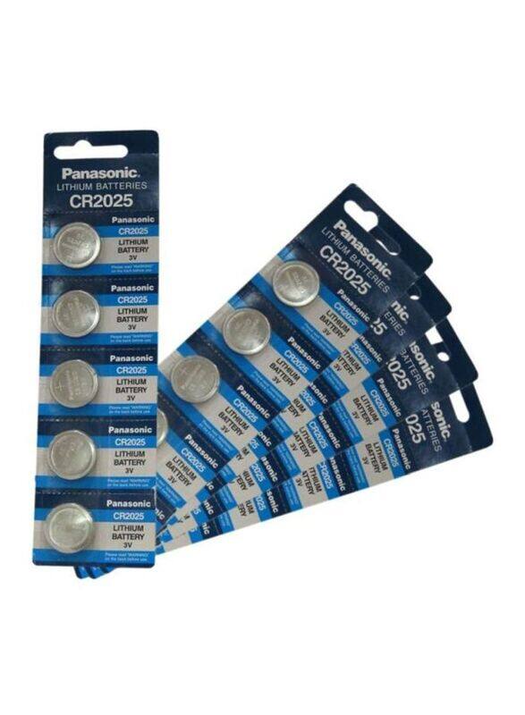 

Panasonic CR2025 3V Lithium Batteries, 25 Pieces, Silver